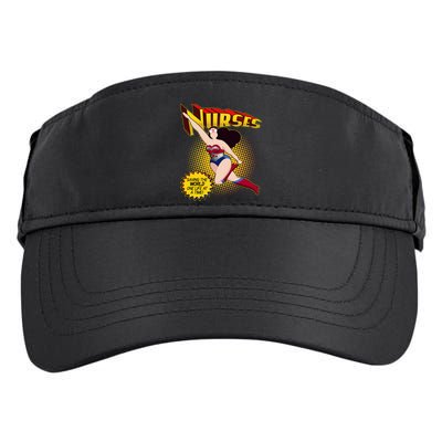 Superhero Nurses Saving The World One Life At A Time Adult Drive Performance Visor