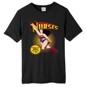 Superhero Nurses Saving The World One Life At A Time Tall Fusion ChromaSoft Performance T-Shirt