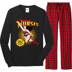 Superhero Nurses Saving The World One Life At A Time Long Sleeve Pajama Set