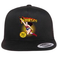 Superhero Nurses Saving The World One Life At A Time Flat Bill Trucker Hat