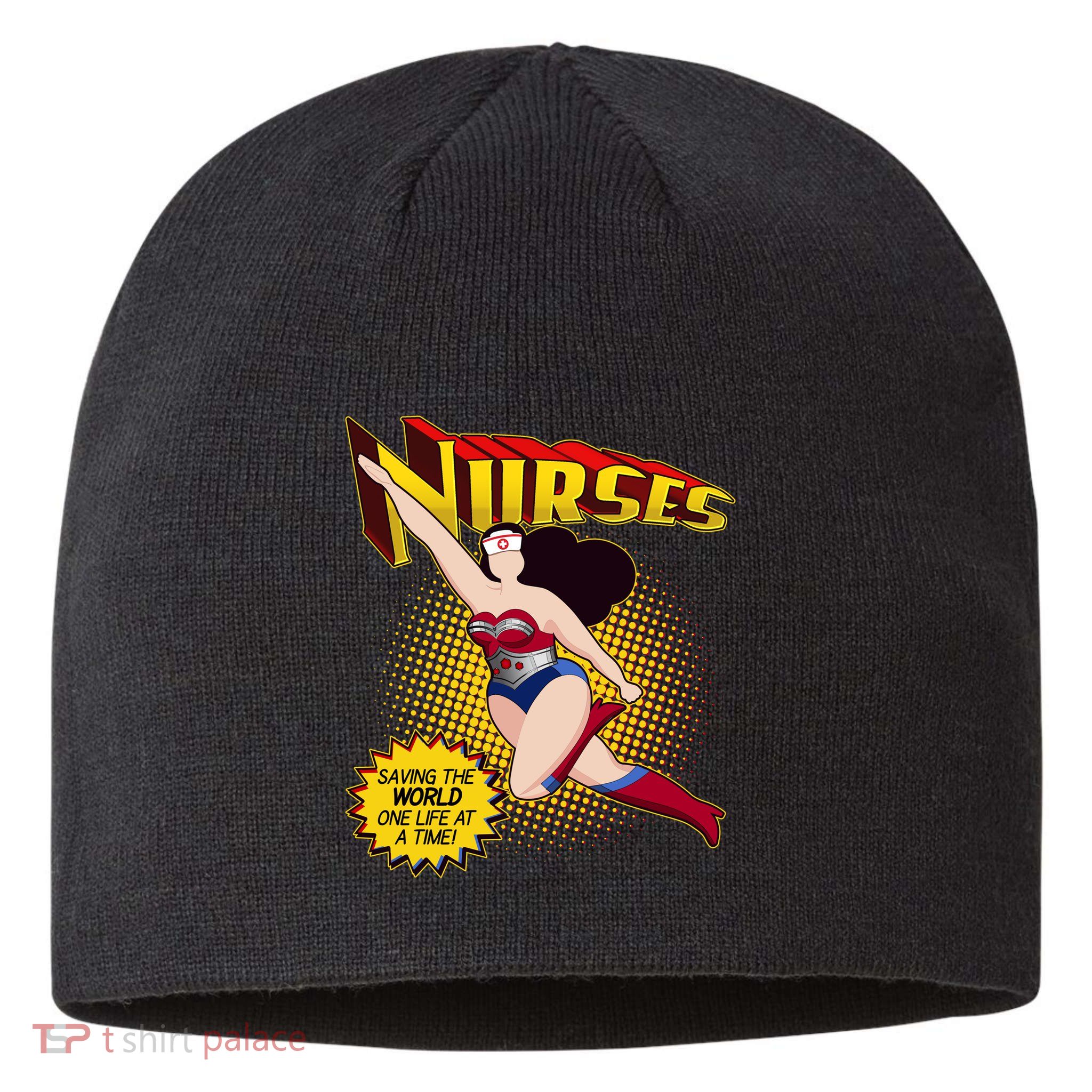 Superhero Nurses Saving The World One Life At A Time Sustainable Beanie