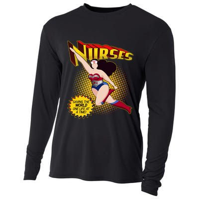 Superhero Nurses Saving The World One Life At A Time Cooling Performance Long Sleeve Crew