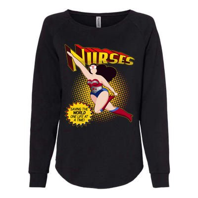 Superhero Nurses Saving The World One Life At A Time Womens California Wash Sweatshirt