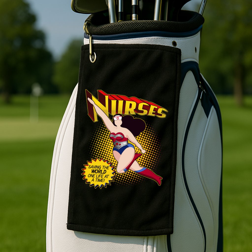 Superhero Nurses Saving The World One Life At A Time Golf Towel