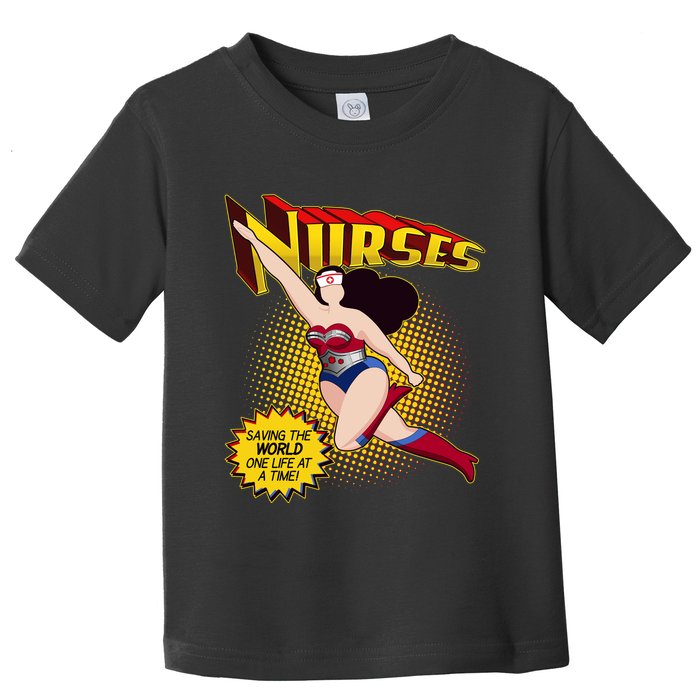 Superhero Nurses Saving The World One Life At A Time Toddler T-Shirt