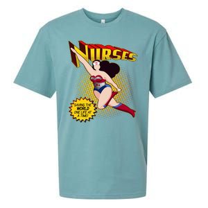 Superhero Nurses Saving The World One Life At A Time Sueded Cloud Jersey T-Shirt