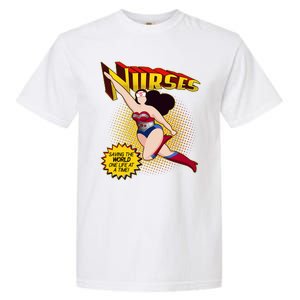 Superhero Nurses Saving The World One Life At A Time Garment-Dyed Heavyweight T-Shirt