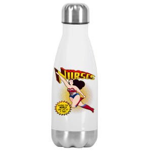 Superhero Nurses Saving The World One Life At A Time Stainless Steel Insulated Water Bottle