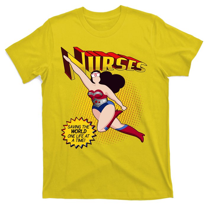 Superhero Nurses Saving The World One Life At A Time T-Shirt