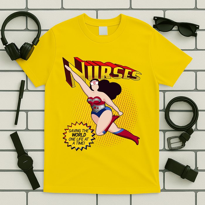 Superhero Nurses Saving The World One Life At A Time T-Shirt