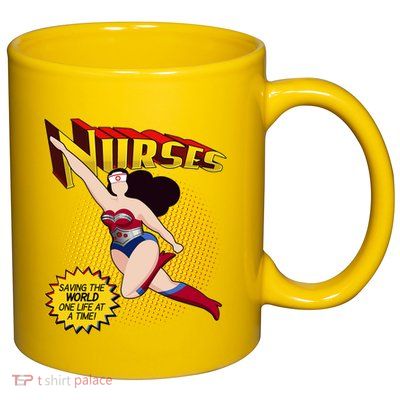 Superhero Nurses Saving The World One Life At A Time 11oz C Handle Ceramic Mug
