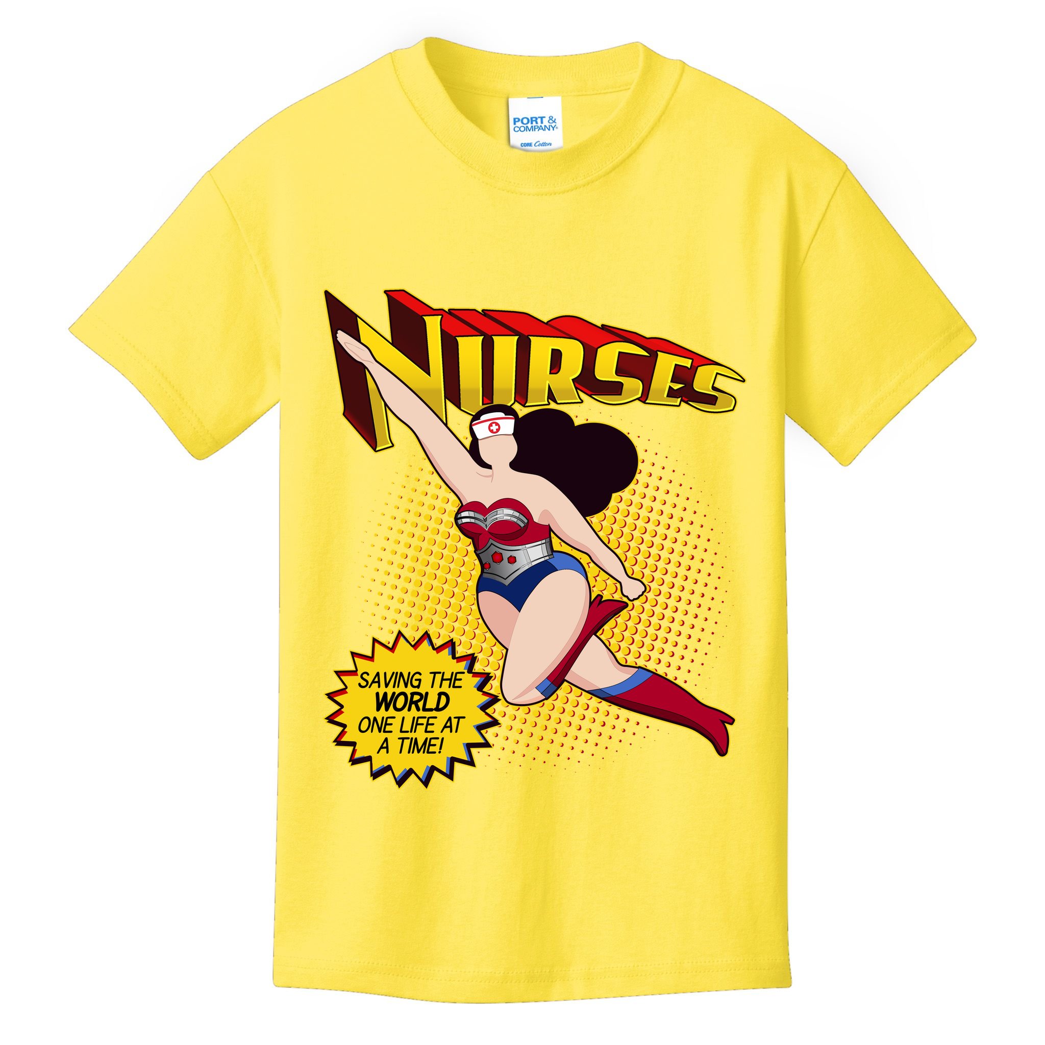 Superhero Nurses Saving The World One Life At A Time Kids T-Shirt