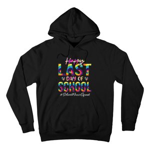 School Nurse Squad Happy Last Day Of School Funny Tie Dye Hoodie