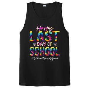 School Nurse Squad Happy Last Day Of School Funny Tie Dye PosiCharge Competitor Tank