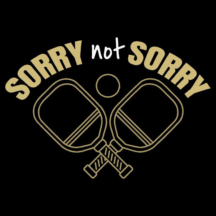 Sorry Not Sorry Pickleball Cropped Pullover Crew