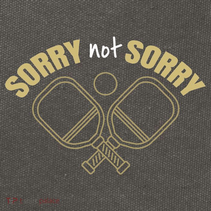 Sorry Not Sorry Pickleball Cotton Canvas Backpack