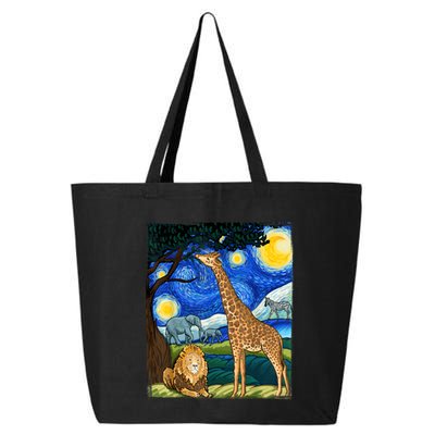 Safari Night Starry Night Zoo Animals Animal Art Safari 25L Jumbo Tote