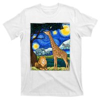 Safari Night Starry Night Zoo Animals Animal Art Safari T-Shirt