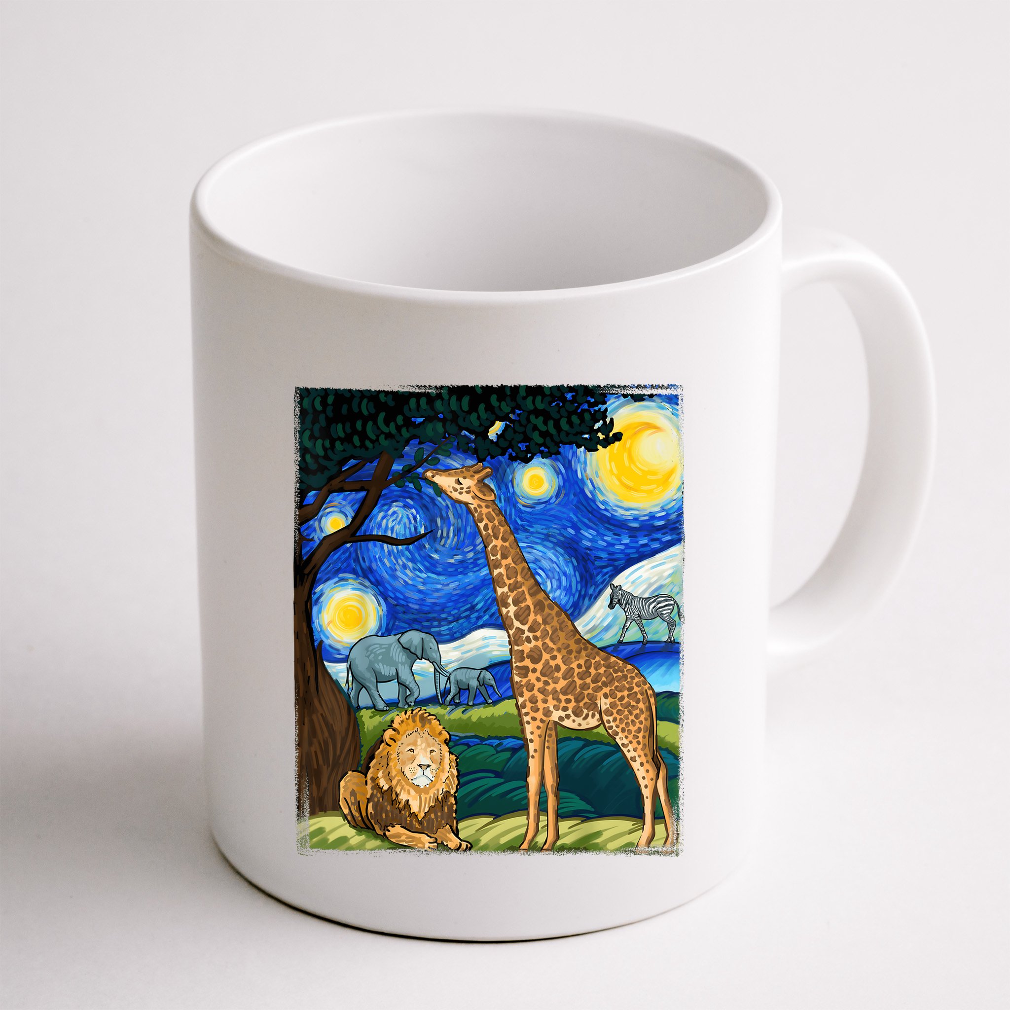 Safari Night Starry Night Zoo Animals Animal Art Safari Mug