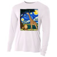 Safari Night Starry Night Zoo Animals Animal Art Safari Cooling Performance Long Sleeve Crew