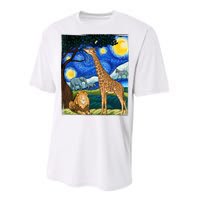 Safari Night Starry Night Zoo Animals Animal Art Safari Performance Sprint T-Shirt