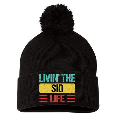 Sid Name Pom Pom 12in Knit Beanie