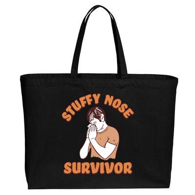 Stuffy Nose Survivor Cotton Canvas Jumbo Tote