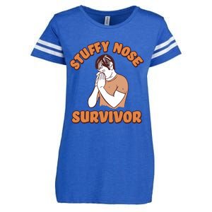 Stuffy Nose Survivor Enza Ladies Jersey Football T-Shirt