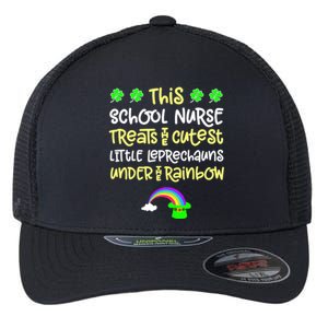 School Nurse St Patrick Day Leprechauns Rainbow Paddy Green Gift Flexfit Unipanel Trucker Cap