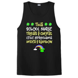 School Nurse St Patrick Day Leprechauns Rainbow Paddy Green Gift PosiCharge Competitor Tank