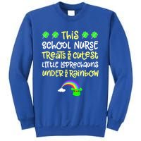 School Nurse St Patrick Day Leprechauns Rainbow Paddy Green Gift Sweatshirt