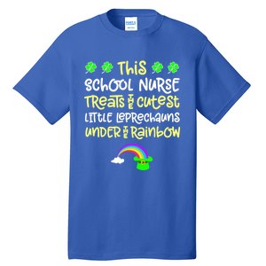 School Nurse St Patrick Day Leprechauns Rainbow Paddy Green Gift Tall T-Shirt