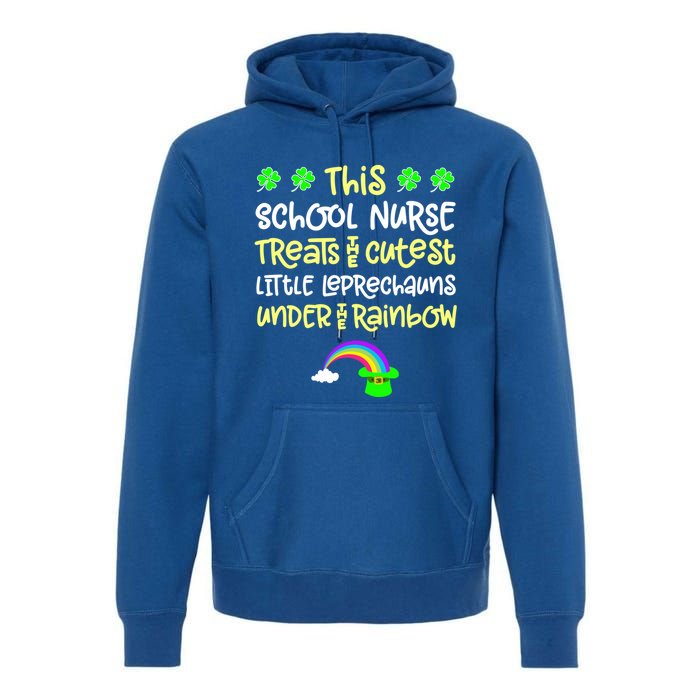 School Nurse St Patrick Day Leprechauns Rainbow Paddy Green Gift Premium Hoodie