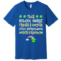 School Nurse St Patrick Day Leprechauns Rainbow Paddy Green Gift Premium T-Shirt