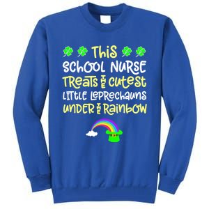 School Nurse St Patrick Day Leprechauns Rainbow Paddy Green Gift Tall Sweatshirt