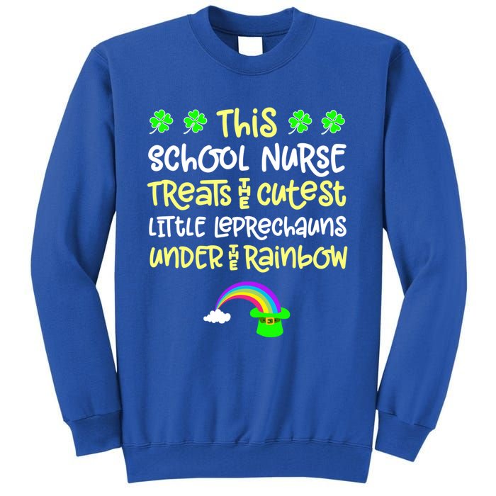 School Nurse St Patrick Day Leprechauns Rainbow Paddy Green Gift Tall Sweatshirt