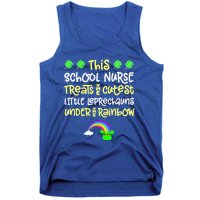 School Nurse St Patrick Day Leprechauns Rainbow Paddy Green Gift Tank Top