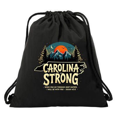 Strong Nc State Carolina Strong Support & Pray For Carolina Drawstring Bag