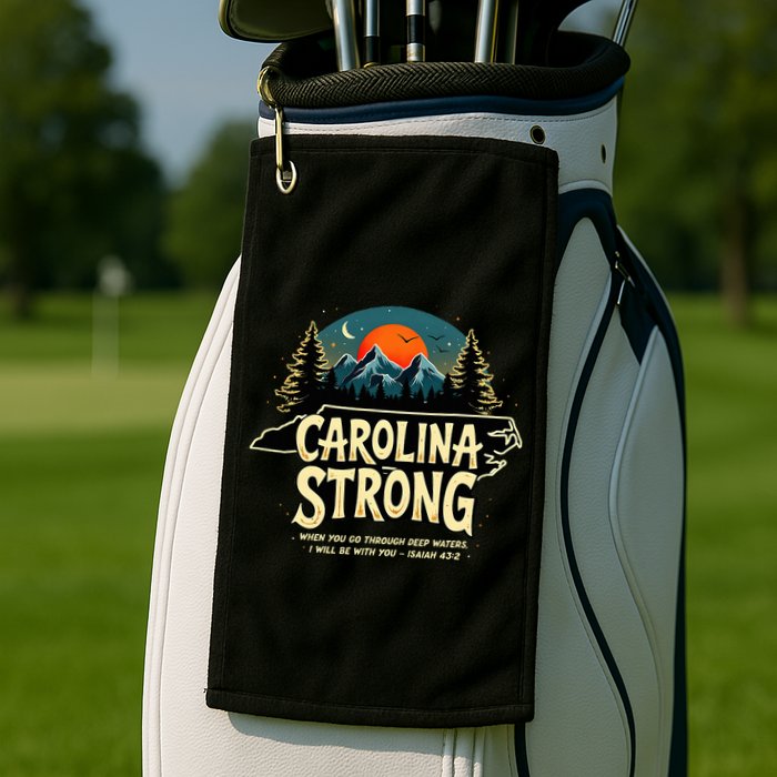Strong Nc State Carolina Strong Support & Pray For Carolina Golf Towel