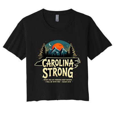Strong Nc State Carolina Strong Support & Pray For Carolina Crop Top