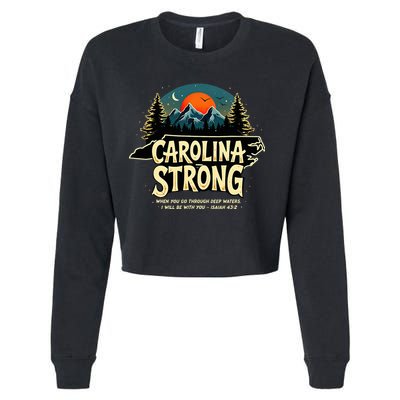Strong Nc State Carolina Strong Support & Pray For Carolina Cropped Pullover Crew