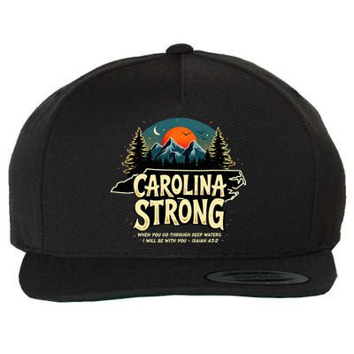Strong Nc State Carolina Strong Support & Pray For Carolina Wool Snapback Cap