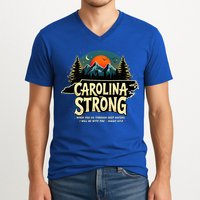 Strong Nc State Carolina Strong Support & Pray For Carolina V-Neck T-Shirt