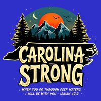 Strong Nc State Carolina Strong Support & Pray For Carolina Button