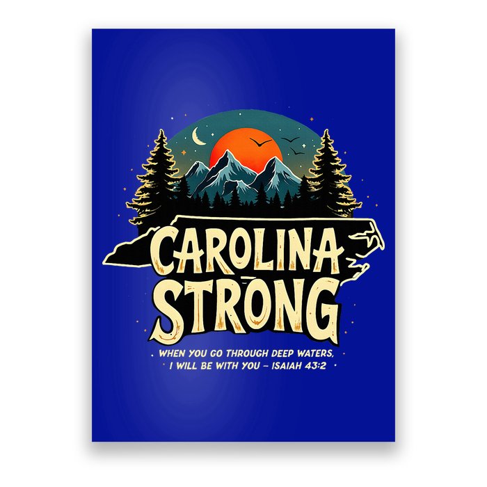 Strong Nc State Carolina Strong Support & Pray For Carolina Poster