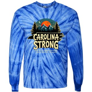 Strong Nc State Carolina Strong Support & Pray For Carolina Tie-Dye Long Sleeve Shirt