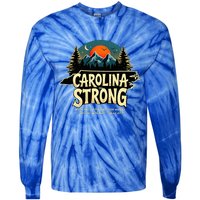 Strong Nc State Carolina Strong Support & Pray For Carolina Tie-Dye Long Sleeve Shirt