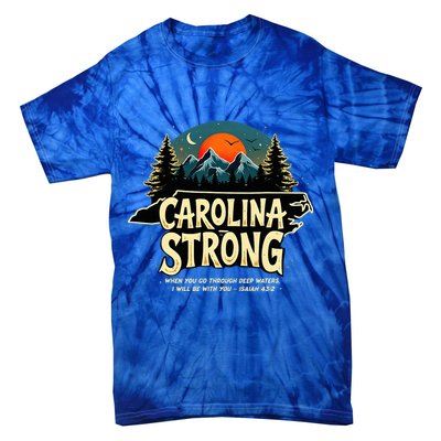 Strong Nc State Carolina Strong Support & Pray For Carolina Tie-Dye T-Shirt