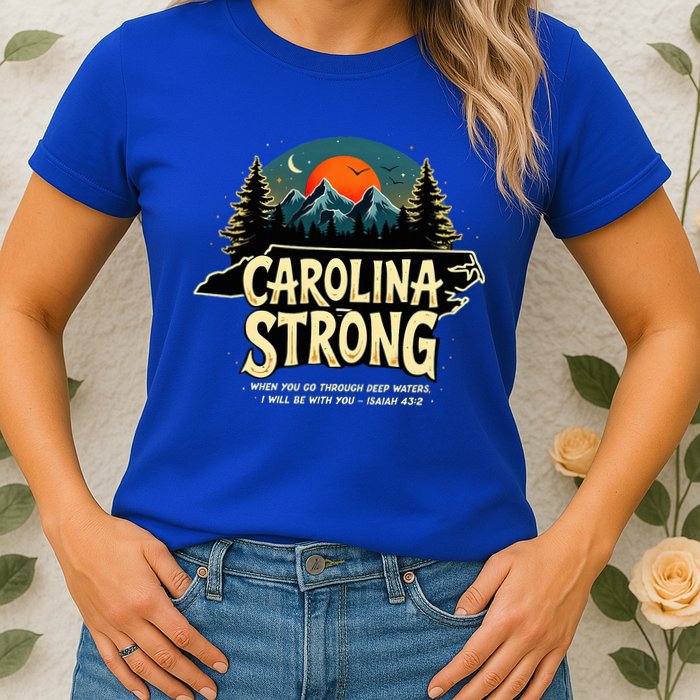 Strong Nc State Carolina Strong Support & Pray For Carolina Womens T-Shirt