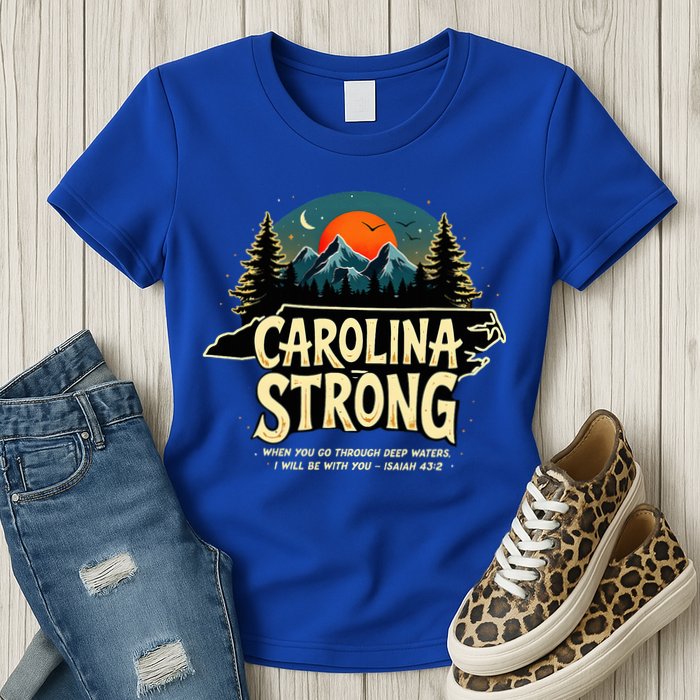 Strong Nc State Carolina Strong Support & Pray For Carolina Womens T-Shirt